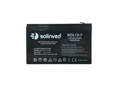 SOLİNVED 12V 7AH UPS VE ALARM AKÜSÜ (PREMIUM)