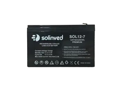 SOLİNVED 12V 7AH UPS VE ALARM AKÜSÜ (PREMIUM)