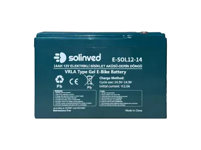 SOLİNVED 12V 14AH VRLA TİP BİSİKLET AKÜSÜ