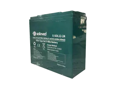 SOLİNVED 12V 24AH VRLA TİP BİSİKLET AKÜSÜ