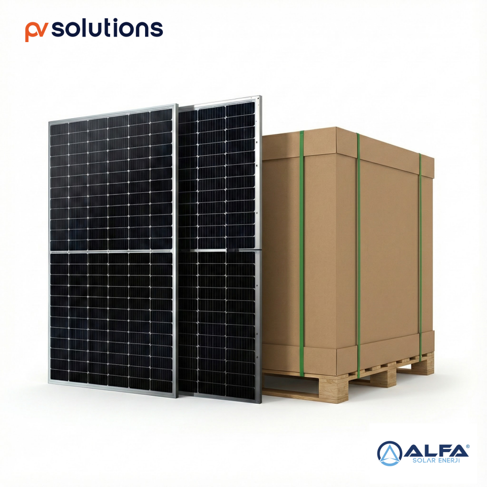 Alfa Solar 620 W Topcon Bifacial Half Cut Palet (36 Adet)